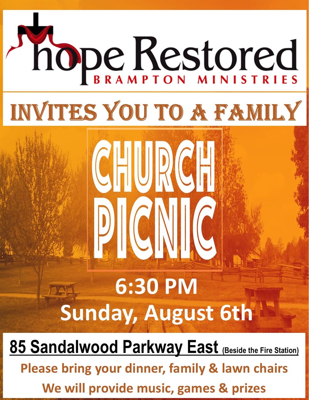 Saturday August 5th Family Picnic