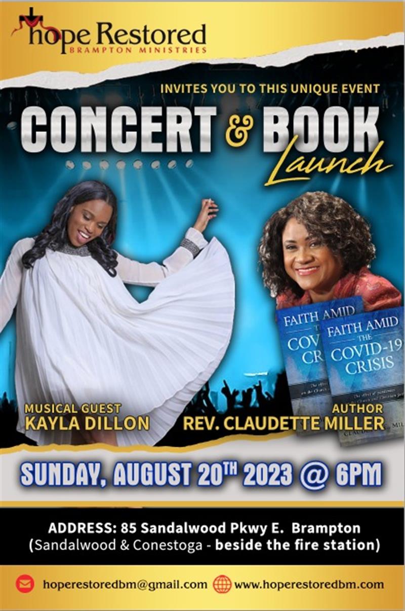 Concert & Book Launch on Sunday August 20, 2023