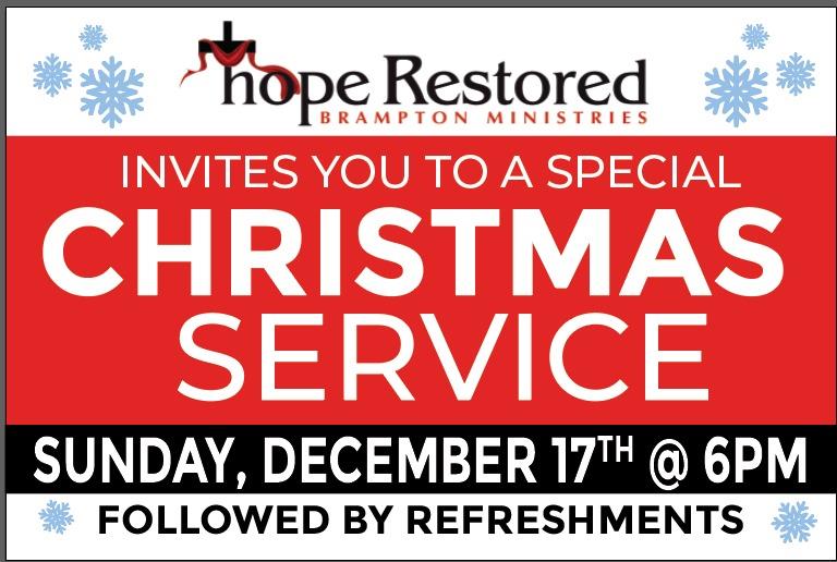 Special Christmas Service on Sunday December 17, 2023